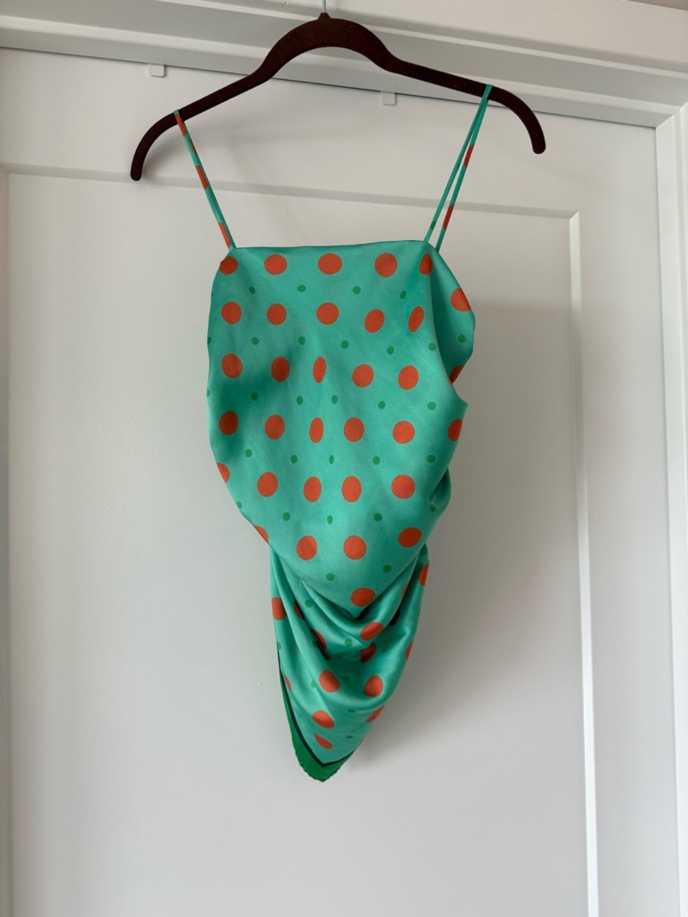 Zara Green Polka Dot Top